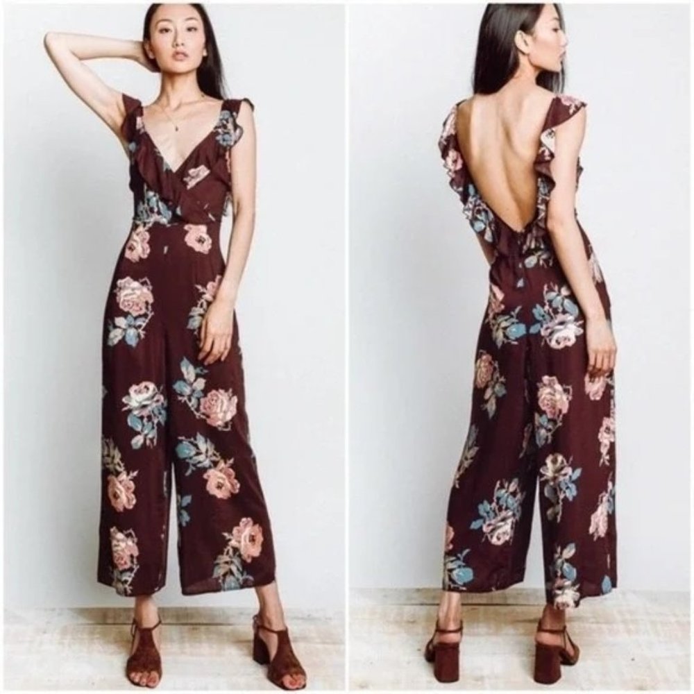 Show Me Your Mumu Bianca Floral Jumpsuit L